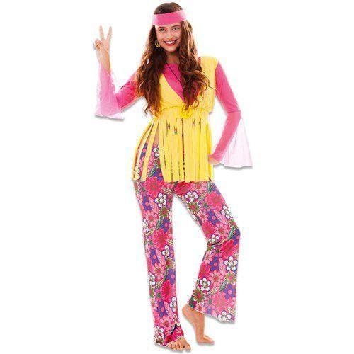 Hippie kostuum vrouw, Hobby en Vrije tijd, Feestartikelen, Feestartikel, Nieuw, Verzenden