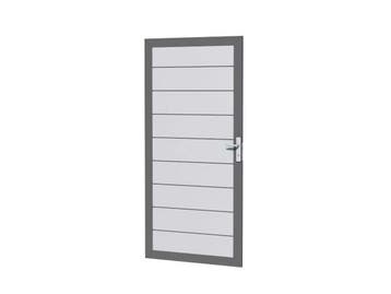 Veiling - Aluminium tuindeur - lichtgrijs - 183x93 cm, Tuin en Terras, Schuttingen, Nieuw