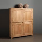 *WOONWINKEL* Tower Living Corona Wandkast Teakhout Met 4 Deu, Huis en Inrichting, Kasten | Wandmeubels, Verzenden, Nieuw