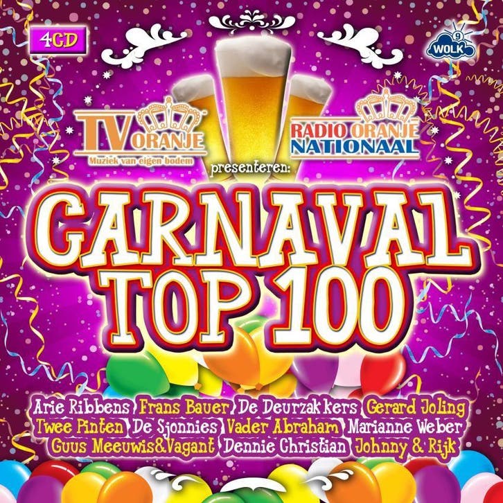 Carnaval Top 100 - 4CD, Cd's en Dvd's, Cd's | Overige Cd's, Ophalen of Verzenden