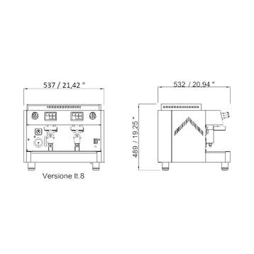 Espressomachine | DIADEMA | RVS | Automatisch | 2 Groepen |, Verzenden, Nieuw in verpakking