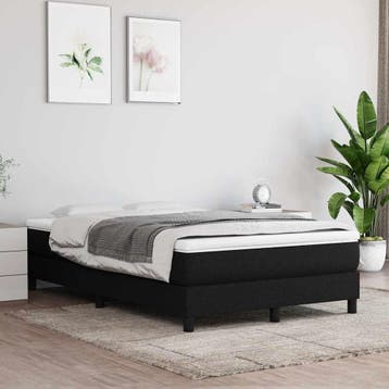 vidaXL Boxspring bed 120x200 cm stof zwart, Verzenden, Zwart, Nieuw, Twijfelaar