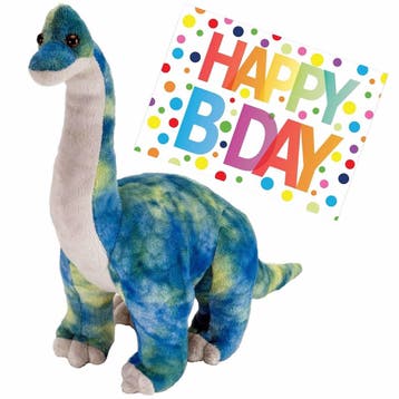 Dino Brachiosaurus knuffel - pluche - 25 cm, Verzenden, Nieuw