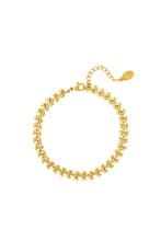 Armband blaadjes Goud kleur Stainless Steel - Goudkleur, Sieraden, Tassen en Uiterlijk, Armbanden, Verzenden, Nieuw