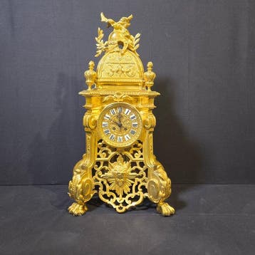 Tafelklok Lodewijk XVI-stijl - Verguld brons - 1850-1900 -