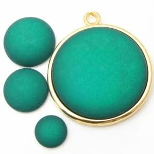 1 x Polaris Matt Cabochon 16,4mm Emerald, Ophalen of Verzenden, Nieuw, Overige typen
