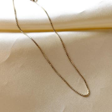 Gouden Venetiaanse schakelketting, Ophalen of Verzenden, Gebruikt, Goud, Goud