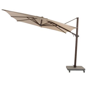 Siesta premium zweefparasol 300x300 cm wenge frame beach 4, Ophalen of Verzenden, Nieuw
