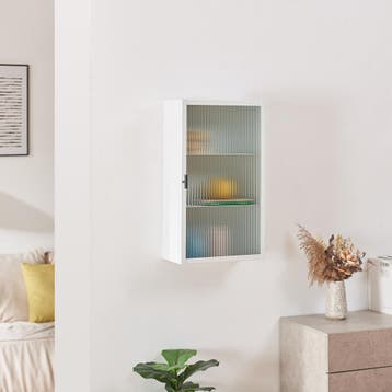 Wandkast Zundert 60x35x15 cm wit [en.casa], Verzenden, Nieuw