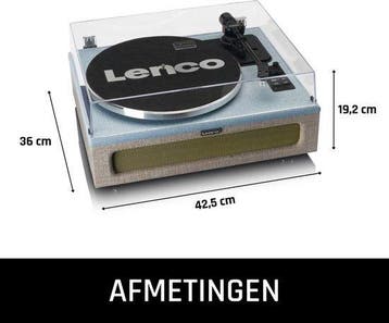 Lenco Platenspeler met Bluetooth - Vier ingebouwde Speakers, Verzenden, Zo goed als nieuw