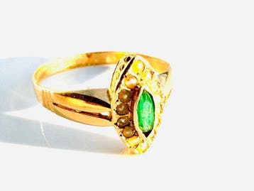 Zonder minimumprijs - Ring - 18 karaat Geel goud - 0.22ct., Nieuw