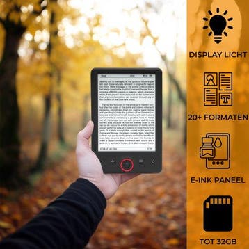 2dekans | Denver E Reader 6 inch - Display Verlichting - E, Computers en Software, Windows Tablets, Ophalen of Verzenden, Zo goed als nieuw