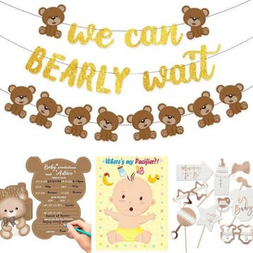 Taart topper en cupcake set Sweet Bears roze of blauw, Verzenden, Nieuw, Versiering, Geboorte of Huwelijk