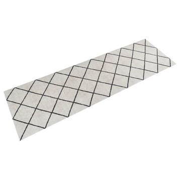 vidaXL Keukenmat wasbaar geblokt 60x180 cm fluweel, Verzenden, Nieuw