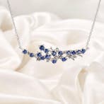 Zonder minimumprijs - Halsketting Verguld Saffier - Topaas -, Nieuw