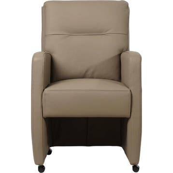 Leren eetkamerstoel Sharp - Toledo Mocca (taupe/bruin) -, Huis en Inrichting, Stoelen, Ophalen of Verzenden, Nieuw, Leer, Eigentijds, Modern