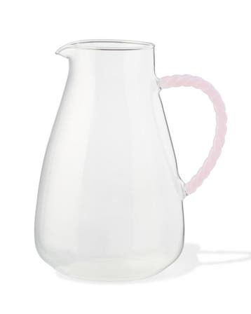 HEMA Waterkan glas roze van €9.99 voor €7 sale, Verzenden, Nieuw