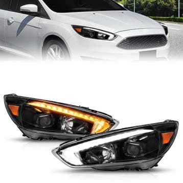 ANZO 15-18 Ford Focus Projector Headlights - w/ Light Bar, Ophalen of Verzenden, Nieuw