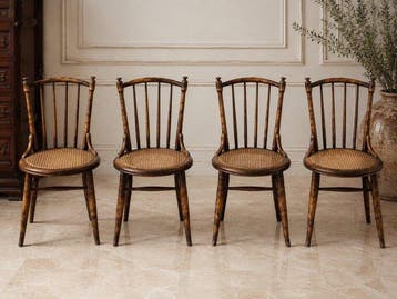 Stoel (4) - Eik - 4 Mooie Windsor stoelen