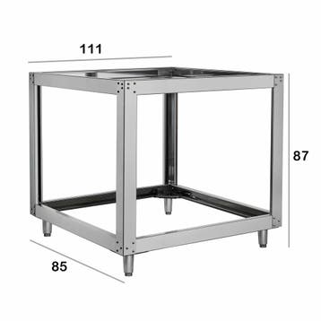 HCB onderstel voor pizzaoven - 111 x 85 x 87 cm - RVS, Verzenden, Nieuw in verpakking, Overige typen