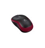 Logitech M185 Optical USB-A Rood-Zwart Retail Wireless, Ophalen of Verzenden, Nieuw