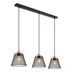 Hanglamp BAKU 20.0 cm 3-lichts Zwart, Zwart, Ophalen of Verzenden, Nieuw, Metaal, 75 cm of meer