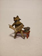 Franz Bergman Style - sculptuur, Viennese Bronze - Cat and, Antiek en Kunst