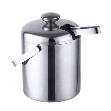 RVS IJsemmer 1,3L – Dubbelwandige Champagnekoeler met Tang, Verzenden, Nieuw