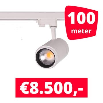 LED Railverlichting Easy Focus 25W Wit 100 spots + 100M, Ophalen of Verzenden