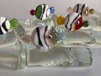Messensteun (6) - Vintage Glass Knife Rests - Glas, Antiek en Kunst