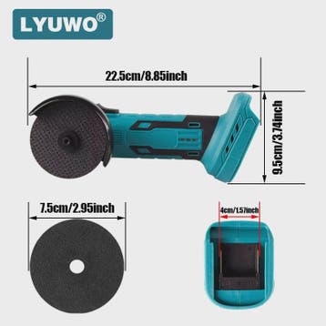 Draadloze Haakse Slijper 3 Inch - Krachtig Gereedschap voor, Verzenden, Nieuw