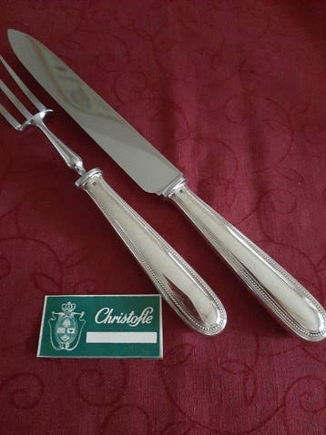 Christofle - Bestekset (2) - Perles - Verzilverd -