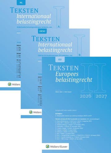 9789013183634 Teksten Internationaal  Europees belastingr..., Verzenden, Nieuw