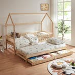 Kinderbed Aarghonmaa met uitschuifbed en opberglades 90x200, Verzenden, Nieuw