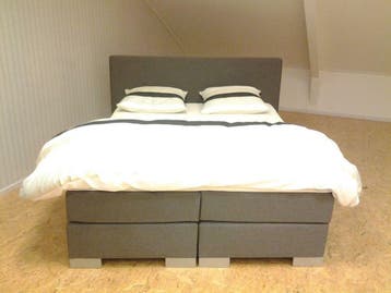 *NIEUW* Boxspring Angel 90 x 220 Nevada Dark Grey €478,80, Nieuw, Eenpersoons, 220 cm, 90 cm