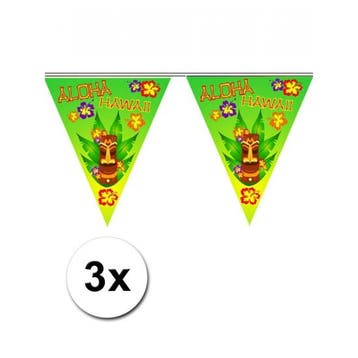 3x Aloha vlaggenlijn hawaii 5 meter - Hawaii versiering, Ophalen of Verzenden, Nieuw