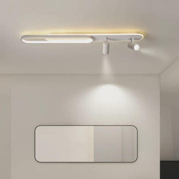 Moderne LED Plafondlamp met Spotlight - Zwart, Wit of Goud -, Verzenden, Nieuw
