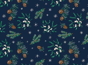 Kerst cadeaupapier op rol Dennetakken Blauw 50 cm –, Ophalen of Verzenden, Nieuw, Overige typen