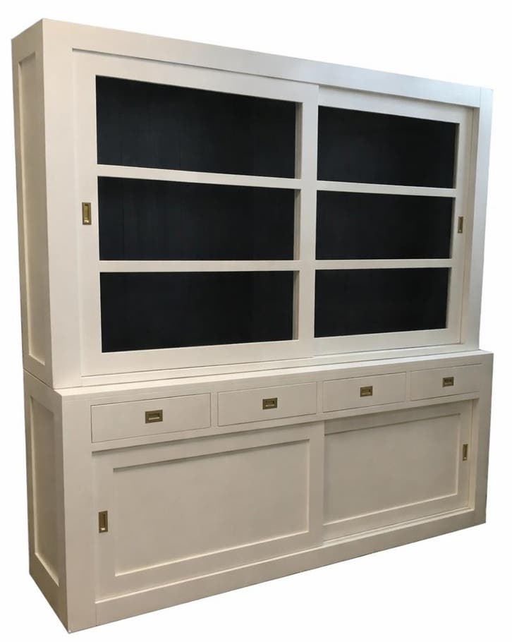 Buffetkast wit grijs Hasselt 220cm, Huis en Inrichting, Kasten | Buffetkasten, Ophalen of Verzenden