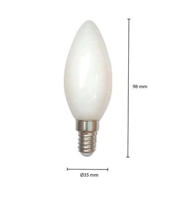 LED FILAMENT | E14 KAARSLAMP | MILKY | 1.6W, Ophalen of Verzenden, Nieuw