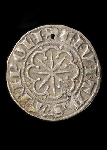 Middeleeuwen, kruisvaardersperiode Zilver Geslagen munt van