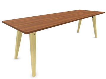 Cube Design Spider tafel, 160-300x120cm, houten onderstel, Overige plaatsen, Ophalen of Verzenden, Nieuw in verpakking, Stoel