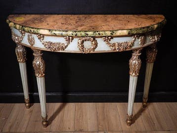 Wandtafel - Hout - Antieke console in Lodewijk XVI-stijl