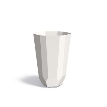 Aluminium bloempot Facet Ø65x100cm - Met bodem, Rond, Nieuw, Metaal, 60 tot 100 cm