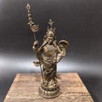 Beeld, Standing Statue of Guru Rinpoche - 20 cm - Koper