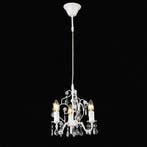 Kroonluchter Luzern 3-armig met kristallen metaal 3xE14 wit, Verzenden, Nieuw