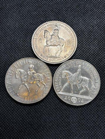 Verenigd Koninkrijk. Elizabeth II. Crown 1953-1977-2002