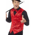 Rood pailletten vestje voor heren - Rode kleding, Verzenden, Nieuw