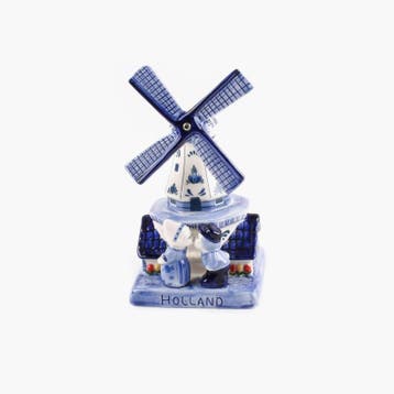 Stellingmolen kuspaar 14x9 cm Holland - delftsblauw, Ophalen of Verzenden, Nieuw