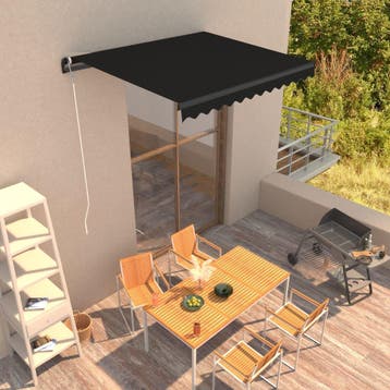 vidaXL Luifel handmatig uittrekbaar 300x250 cm antraciet, Verzenden, Nieuw
